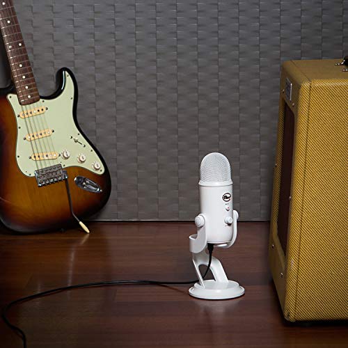 Logitech Creators Blue Yeti USB Microphone for Gaming, Streaming, Podcast, YouTube, Discord, PC, Studio Sound, Plug & Play-Whiteout | For PC and Mac, gaming, recording, streaming, podcasting, Blue VO!CE effects, plug and play, studio use