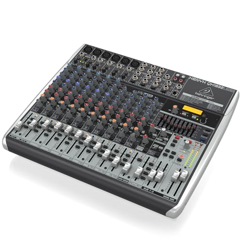 Behringer XENYX QX1832USB Premium 18-Input 3/2-Bus Mixer with XENYX Mic Preamps and Compressors, Klark Teknik Multi-FX Processor, Wireless Option and USB/Audio Interface
