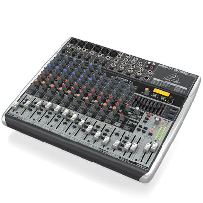Behringer XENYX QX1832USB Premium 18-Input 3/2-Bus Mixer with XENYX Mic Preamps and Compressors, Klark Teknik Multi-FX Processor, Wireless Option and USB/Audio Interface