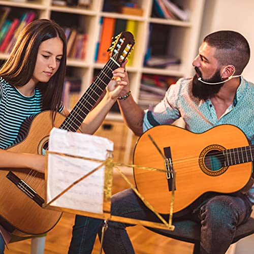 Headset Microphone Headworn Mic Compatible with Shure Bodypack | Condenser Cardioid Double Over Ear Earset Headband Mic for Transmitter System Mini 4 Pin XLR TA4F Plug