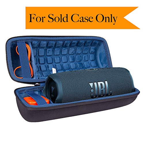 co2CREA Hard Travel Case for JBL Charge 5/4 Speaker, Black+Inside Blue | Portable Travel Bag Replacement with Custom Molded Interior and Handle, Shockproof EVA Shell and Soft Lining - color: Ouside Black and Inside Blue