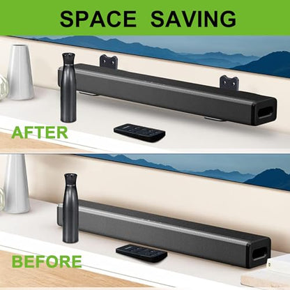 Adjustable Soundbar Mount, Holds 25 lbs, Universal Sound Bar Bracket | Removable, Lockable, Adjustable 3.4-5.2 inches, Metal, Anti-Slip, Wall Mount for TV - color: Adjustable-2 (3.4"-5.2")