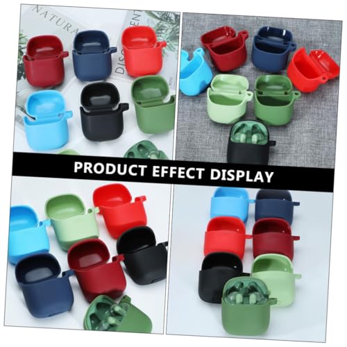 DOITOOL Silicone Earphone Cover Compatible with Jbl Tunetws Impact Resistant Scratch Durable Protection Convenient Charging Access Red - color: Red