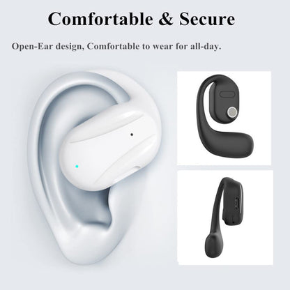 BQXX Open Ear Bluetooth Headphone Single on Ear Bluetooth Headset Wireless Earpiece with earhook Sport Business Earphone Up to 15 Hours Talk Time only Left Earphone