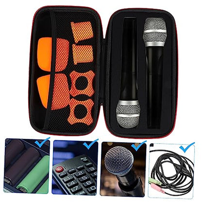 SUPVOX Microphone Bag Storage Box for Microphone Phone Mic Case Zipper Sponge Mic Pouch