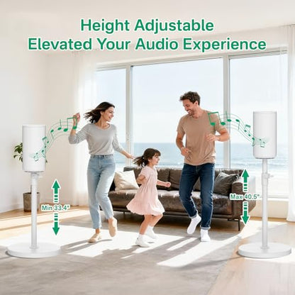 Height Adjustable Speaker Stands Pair for Sony HT-A9 Speaker Floor Stand - Heavy-Duty Surround Sound Speaker Stands for Sony HT-A9 Stands with Cable Management to Immersive Surround Experience