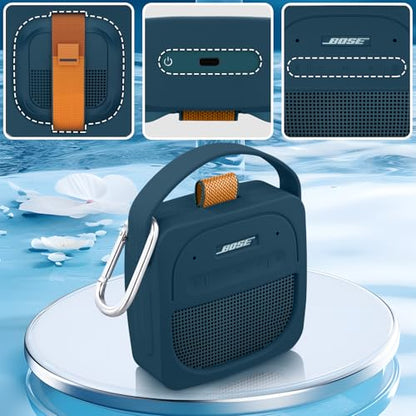 Silicone Cover for Bose SoundLink Micro 2nd Bluetooth Speaker | Scratch-resistant, Unhindered Sound, Silicone Construction, Portable Carrying Silicone Cover, Twilight Blue Silicone Cover - color: Twilight Blue Cover