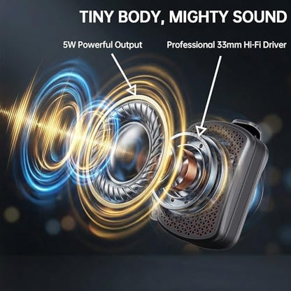 M1 Clip-on Speaker, Magnetic + IPX7 Waterproof + TWS (Teal) | Portable Wearable Mini Small Bluetooth Speaker for Construction Job Site, Golf Cart, Truck Drivers, Shirt Clip-on - color: Teal