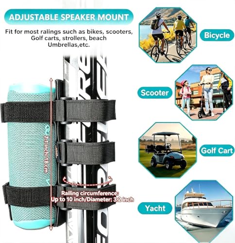 Portable Bike Speaker Mount for Bluetooth Wireless Speakers