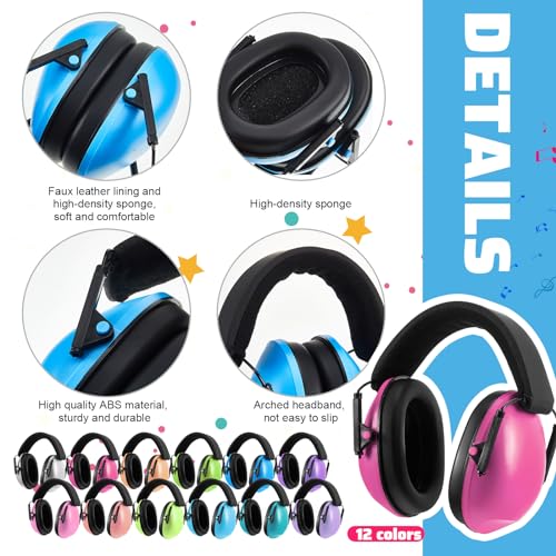 12 Pcs Kids Ear Protection Noise Cancelling Headphones Ear Muffs Bulk 27db Adult Noise Reduction Hearing Earmuff(Universal Fit (kids & Adults),Macaron Style) - size: Universal Fit (kids & Adults), style: Macaron Style