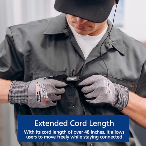KENWOOD KHS-31C C-Ring Walkie Talkie Earpiece with Mic with PTT & Clip Microphone, Durable & Lightweight, Long Cable, VOX Compatible, Supports KENWOOD ProTalk, FreeTalk & 2-Pin Connector Radios - style: KHS-31C