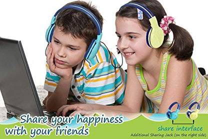 SIMOLIO Wireless Kids Headphones, Foldable Stero Wireless Headset with Mic and 3- Level Volume Limited, 30H Playtime, 3.5mm Cord & Share Port, Travel Case, Bluetooth 6.0 for School Game iPad Tablet | Foldable Stero Headsets with Mic , 30H Playtime, 3.5mm