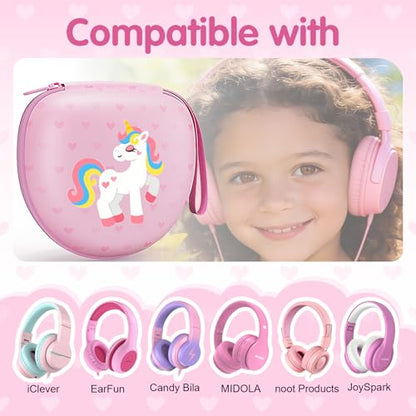 Kids Headphones Case for Folding Headphone, Space Blue(Case Only) | Compatible with iClever BTH12/HS19/BTH26/JoySpark-T5/Candy Bila BH03/EarFun/IMYB/MIDOLA MD-B01/noot Products Kids Headphones - color: Space Blue