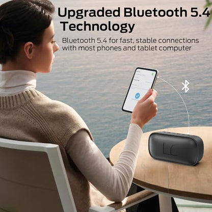 Oraolo S150 Speaker, Strong Bluetooth 5.4, IPX7 Waterproof Wireless Speaker, Support Sulti-Channel Connection, HD Hands-Free Calling, Compact Design Bluetooth Speakers Black