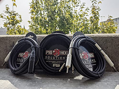Pig Hog PX4T3 XLR Male to 1/4" TRS Instrument Cable, 3 Feet - size: 3 ft