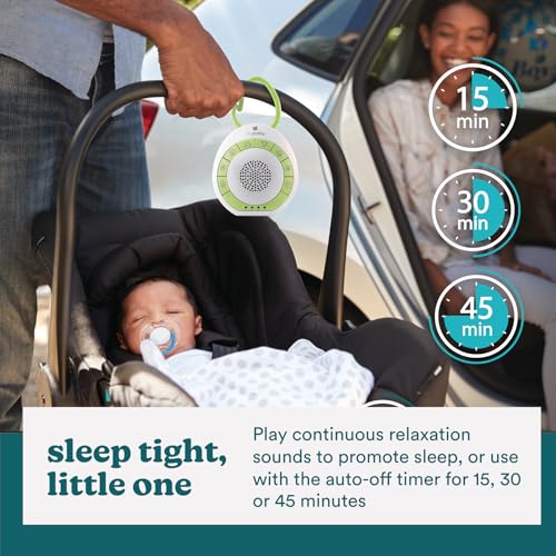 MyBaby Sound Machine, White Noise for Baby, Travel, Nursery and On The Go | 4 Soothing Sounds, Integrated Clip, Small and Lightweight, Great for Registry Gift
