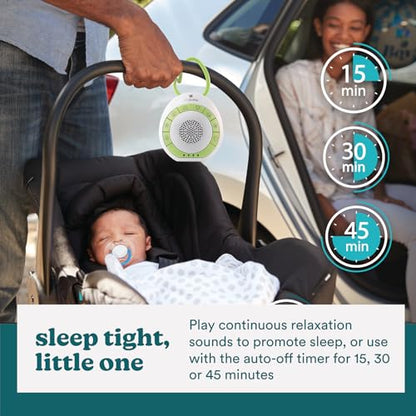 MyBaby Sound Machine, White Noise for Baby, Travel, Nursery and On The Go | 4 Soothing Sounds, Integrated Clip, Small and Lightweight, Great for Registry Gift
