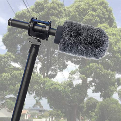 YOUSHARES Deadcat Windscreen for Rode NTG1, NTG2, Audio-Technica AT897 Shotgun Microphones, Wind Muff Up to 5.5" Long - color: 04_Gray