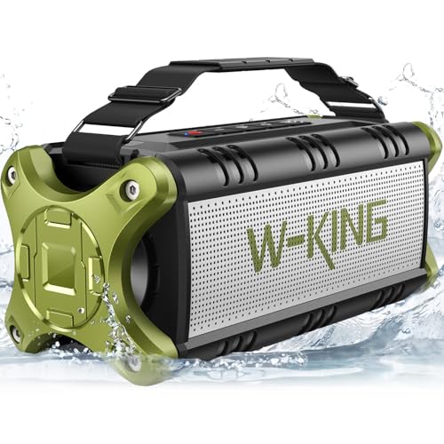 Portable Speakers Bluetooth Wireless, 90W Max Loud Outdoor Speaker with Deep Bass, IPX6 Waterproof, Floatable, Custom EQ, 40H, Dual Pairing, Subwoofer *2, TF, Large Speaker for Beach/Garage/Jobsite