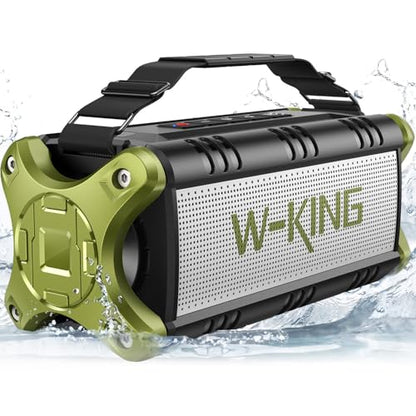 Portable Speakers Bluetooth Wireless, 90W Max Loud Outdoor Speaker with Deep Bass, IPX6 Waterproof, Floatable, Custom EQ, 40H, Dual Pairing, Subwoofer *2, TF, Large Speaker for Beach/Garage/Jobsite