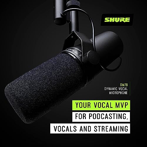 Shure SM7B + Shure MVX2U Bundle, Studio Vocal Recording Microphone with XLR to USB Connectivity