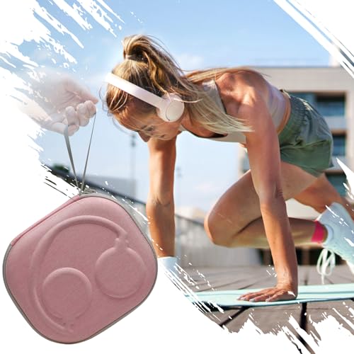 XANAD Hard Case for Bose QuietComfort, QC Ultra, QC 45, QC 35, QC45 SE, QC SE or Skullcandy Crusher Evo, Hesh ANC, Hesh Evo, Crusher ANC 2, Crusher, Riff 2 Noise Headphones（Outer Pink +Inner Pink） - color: Outer Pink +Inner Pink