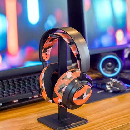 WC Side Plates for Arctis Nova Pro Wireless, Pro Wired & Nova Elite | Made by Wicked Cushions | Also fits Nova Pro Omni, 7, 7X & 7P | Orange Prism - color: Orange Prism
