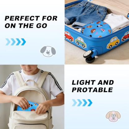 Kids Headphone Case for iClever/Acer/JBL, Dog Blue(Case Only) - color: Puppy Print-Blue
