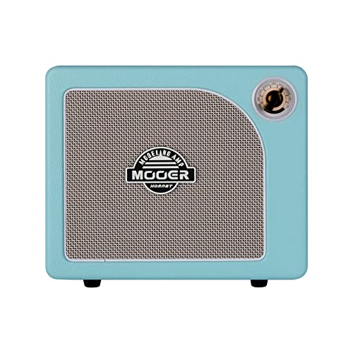 MOOER Guitar Amplifier Combo 15W, Practice Amp with 9 Digital Amp Models, 6.5" Speaker, Bluetooth, Headphone Output, for Electric/Acoustic Guitar and Bass - Hornet Blue - color: blue