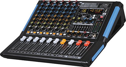 Professional Eight-Channel Audio Mixer with USB Interface, Bluetooth, and DSP Sound Effects - style: 8-Channel Mixer with Bluetooth & DSP Sound Effect