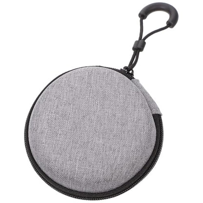 Waterproof Rounded Earphone Storage Bag with Large Capacity Data Cable Organizer for Travel and Daily Use, Portable Headset Holder Carrying Case in Gray
