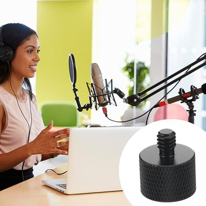 STOBAZA 6 Pcs 5/8 to 1/4 Mic Stand Screw Adapter Thread Converter Set for Microphone and Tripod Mounts, Multipurpose Mounting Accessories for Audio Equipment