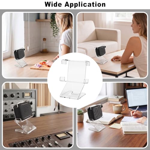 Desktop Speaker Stand Compatible with JBL Go 5/Go 4/Go 3 Speaker, Acrylic Speaker Holder Tabletop Stand Mount Anti-Slip Base Display Shelf, 1 Pack (Transparent) - color: Transparent