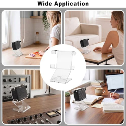 Desktop Speaker Stand Compatible with JBL Go 5/Go 4/Go 3 Speaker, Acrylic Speaker Holder Tabletop Stand Mount Anti-Slip Base Display Shelf, 1 Pack (Transparent) - color: Transparent