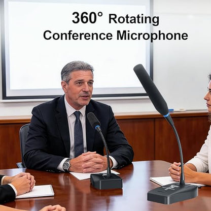 Debra 8-Channel Wireless Conference Microphone System, UHF Pro Auto Pairing, 80M Stable Transmission, 360° Gooseneck Mic for Meetings, Lectures & Conferences(8 Conference) - color: 8 Conference