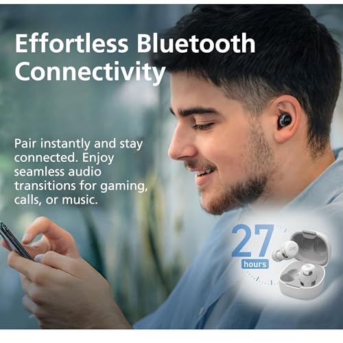 JVC True Wireless Compact Earbuds – Active Noise Cancelling, Up to 27 Hours Playback, Low Latency Mode - IPX4 Sweat/Rain Proof, Quick Charge Case, Mic