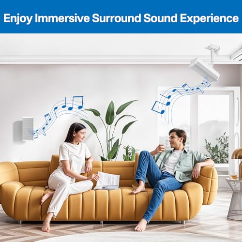 Angle Adjustable Wall Mount for Bose Speaker - Ceiling & Wall Mount for UB-20 Series II, SoundTouch, CineMate, Lifestyle, Acoustimass, Cube Surround Bracket, White - color: White