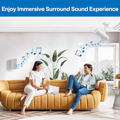 Angle Adjustable Wall Mount for Bose Speaker - Ceiling & Wall Mount for UB-20 Series II, SoundTouch, CineMate, Lifestyle, Acoustimass, Cube Surround Bracket, White - color: White