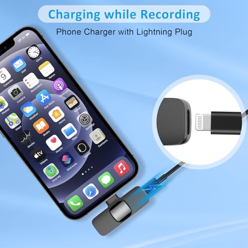 MAYBESTA Bluetooth Mini Microphone for iPhone, iPad - Wireless Lavalier Lapel Mic for Video Recording - Clip on Shirt Phone Microphones for Tiktok YouTube Interview Podcast
