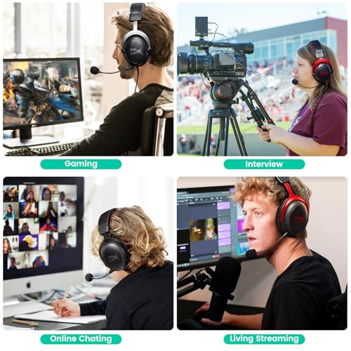 Mic for HyperX Cloud III & Cloud 3 Wired Wireless Gaming Headsets, 3.5mm | Detachable Noise Cancelling Microphone Boom for PC, Xbox One, PS4, PS5