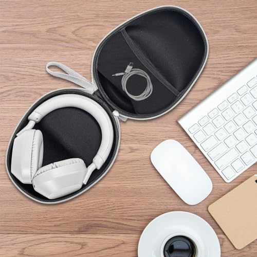 ProCase Hard Headphone Case Travel Bag for Sony WH-1000XM4, Beats Solo3, Bose QC, Hardshell EVA Carrying Case Headset Case with 2 Dust Covers - Grey - color: Grey