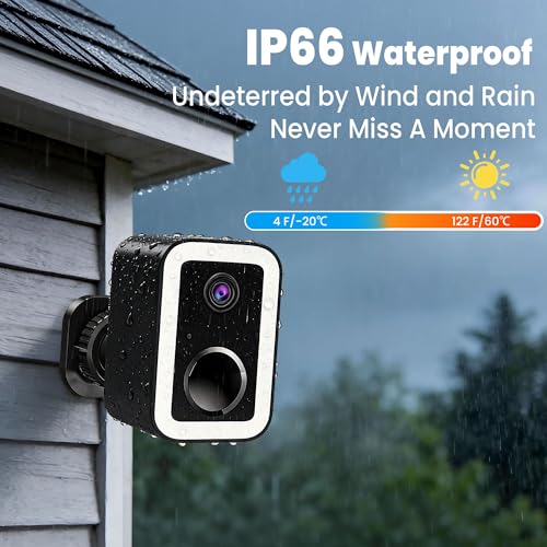 aidowocam 2K Security Cameras Wireless Outdoor Weatherproof IP66,Color Night Vision,AI Motion Detection & Spotlight Siren Alarm,2-Way Audio Battery Powered Outside Cameras for Home Security(2 Pack)
