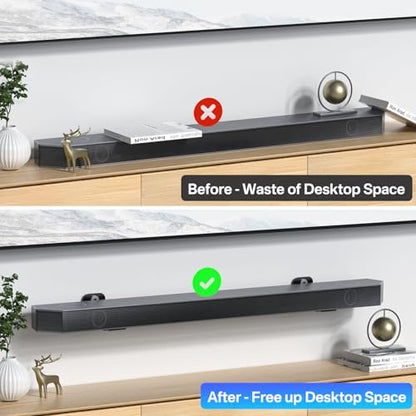 Heavy Duty Soundbar Wall Mount for Samsung HW-Q990F/Q930F/Q900F/Q800F Mount Under or Above TV, Low Profile Floating Design Fits Q990D/Q930D/Q900D/Q800D, Q990C/Q930C/Q900C/Q800C, Q990B/Q930B/Q800B - style: Soundbar Wall Mount