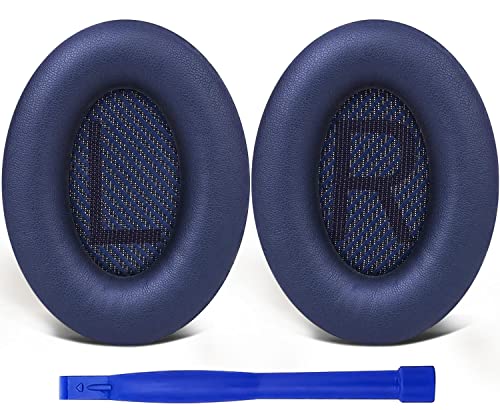 Replacement Earpads Cushions for Bose QuietComfort 35 (QC35) & Quiet Comfort 35 II (QC35 ii) Headphones, Ear Pads with Softer Leather, Noise Isolation Foam, Added Thickness (Midnight Blue) - color: Midnight Blue