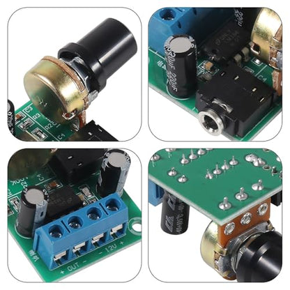 3pcs LM386 Mini Audio Amplifier Board DC 3-12V Volume Adjustable Control LM386 Audio Power Amplifier Module Support 0.5W-10W Speakers(Pack of 3) - color: 3pcs