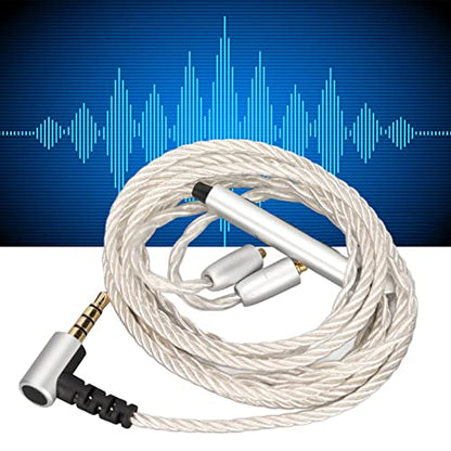 Earphone Wired Replacement Upgrade Cable,Silver Plated Copper 184 Core Headphone Upgrade Cable,Suitable for MMCX Interface Headphones SE846 SE535
