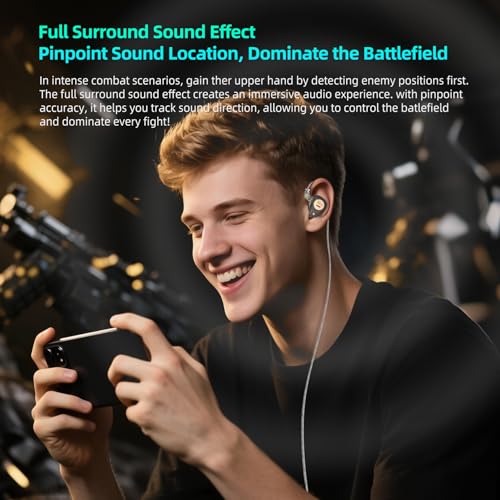 KZ Taurus in Ear Monitor Headphones, Horizontal 2DD in Ears, Gaming Earbuds, Noise Isolating Ear Buds Sound Localization in-Ears for Singers Musicians Audiophiles - color: ClearBlack, style: no Mic