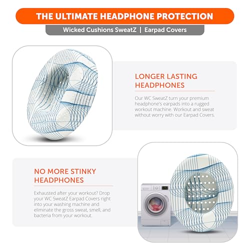 WC SweatZ Studio - Patented Covers for Beats Studio 3 (A1914) & 2 (B0500) | Made by Wicked Cushions | Made with Premium Silicone | Also fits B0501 | Ivory Tide - color: Ivory Tide