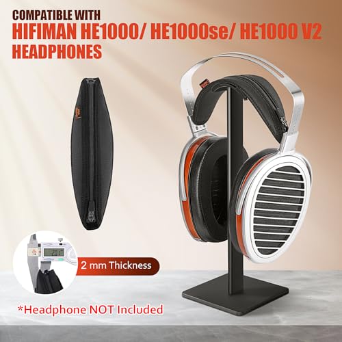 HE1000 Headband Cover Compatible with HIFIMAN HE1000/ HE1000se/ HE1000 V2 Headphones Thicker Sports Fabric Replacement Headphone Headband Cushion Pad Cover Headband Protector (Black)