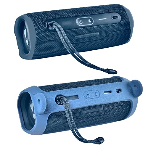 Comecase Silicone Case for JBL FLIP 6 Waterproof Portable Bluetooth Speaker - color: Blue